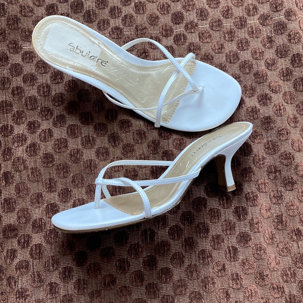 White Kitten Heel